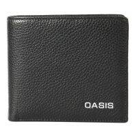 OASIS กระเป๋าสตางค์ แบบสั้น  หนังวัวแท้ รุ่น AMW-4057-BL สีดำ