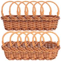 Basket Mini Baskets Candy Woven Picnic Easter Rattan Flower Wedding Wicker Prop Fruit Farmhouse Straw Miniature Vintage House