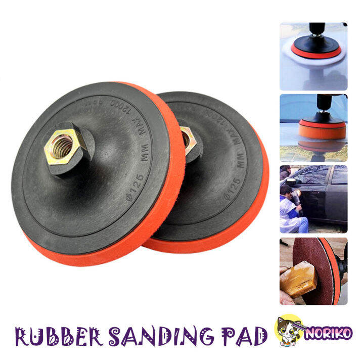 5"/125mm Rubber Plastic Grinder Sanding Disc Backing Pad for Hex shank