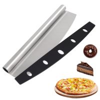 12 / 14 Inch Pizza Cutter With Cover Sharp Rocker Blade Premium Stainless Steel Rocking Pizza Knife Pastry Chopper