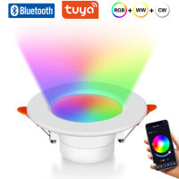 Tuya Bluetooth Smart Spot Led Ceiling Lamp 10W Downlight Led Empotrable RGB+CW+WW App Control Recessed LED Lamp Indoor Lighting