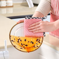 New Kitchen Dish Cloth Dish Towels Easy Washing Kitchen Rag Non-Stick Oil Thickened Table Cleaning Cloth Absorbent Scouring Pad