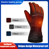 USB ถุงมืออุ่นสำหรับผู้ชายผู้หญิงถุงมือขี่จักรยานกลางแจ้ง Warm Windproof Full Finger หนาถุงมือสโนว์บอร์ดสำหรับขี่จักรยาน Ski