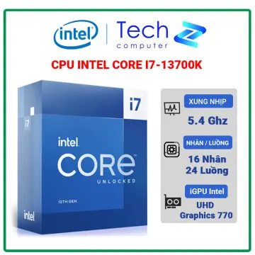 CPU Intel Core i7-13700K (3.4GHz turbo up to 5.4Ghz, 16 nhân 24