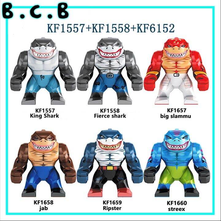 BIGFIG Đồ Chơi Lắp Ráp Cá Mập King Shark Lego Harley Quin Phim Suicide  Squad Marvels DC Super Hero KF1557 KF1558  Lazadavn