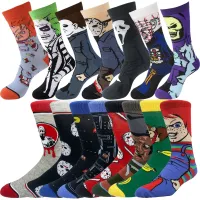 【YF】☼┅  Cartoon Anime Socks Men Michael Jackson Chucky Happy Hip Hop Skate Streetwear