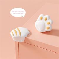 2022 Baby Corner Protector Cat Paw Soft Silicone Table Desk Corner Guard Edge Anticollision Guards For Kids Security Protection