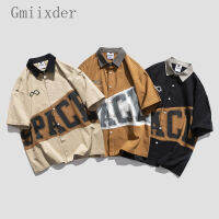 Gmiixder เสื้อตัวอักษรฮิปฮอปอเมริกัน,เสื้อหลวมแขนสั้นญี่ปุ่นวินเทจรถจักรยานยนต์เสื้อคลุมสูทแจ็คเก็ตเสื้อสำหรับทั้งชายและหญิงผู้ชายผู้หญิง