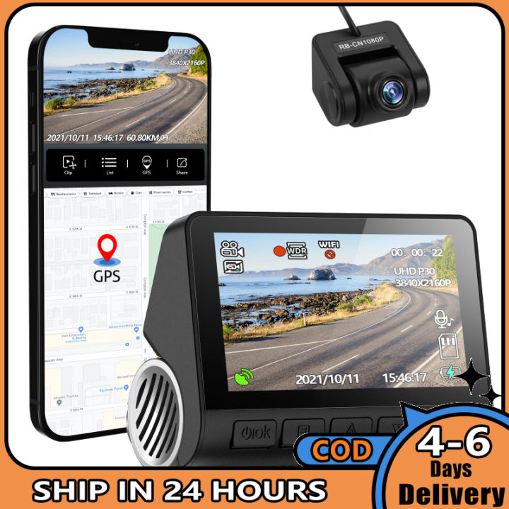 v55-dash-cam-4k-พร้อมหน้าจอ-ultra-clear-parking-monitor-เทปคู่-wifi-gps-driving-recorder-wi-fi-car-camera