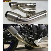 Titanium Alloy for Yamaha YZF R1 R1M 2015-2023 Exhaust Muffler Link Pipe Motorcycle Exhaust Muffler Escape Demper Mid Pipefor R1