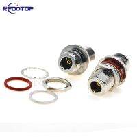 1Pcs N Female to N Female O-Ring Bulkhead Panel Mount Nut Nickel Plated Brass 50 Ohm RF Coaxial Adapter