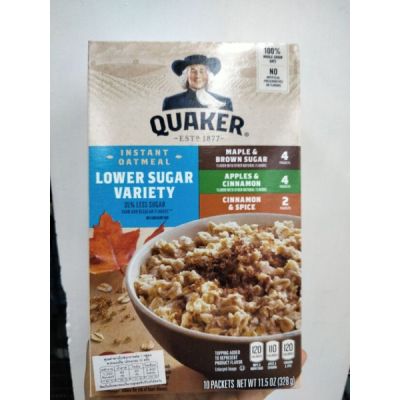 🔷New Arrival🔷 Quaker  Suger  Variety ธัญพืชข้าวโอ๊ต อบกรอบ ชนิดน้ำตาลน้อย เควกเกอร์ 328 กรัม 🔷🔷