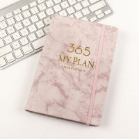 2021 Planner Notebook with Calendar 365 Days Organizer Notepad Diary Elastic Band Notebook A5 English Pink Blue Stationery