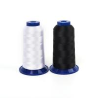 60WT Polyester Embroidery Machine Bobbin Thread 75D2 Filament for Brother Janome, 4000M,White Black Prewound Bobbin Thread 4PCS