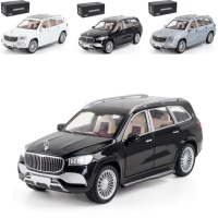 1:24 BENZ GLS600 MAYBACH Die-Cast Vehicles Alloy Car Model With Sound And Light Shock Absorption Function Car Model Collection Car Toys