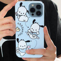 Kawaii Pochacco กรณีศัพท์มือถืออะนิเมะการ์ตูนน่ารัก Sanrio 14 13 12 11 X Plus Pro Max ฮาร์ดเกราะป้องกันสาวของขวัญ