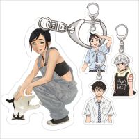 Insomniacs After School Anime Keychain Man Nakami Ganta Magari Isaki Acrylic Key Chain Woman Kawaii Bag Ornament Pendant Gift Picture Hangers Hooks