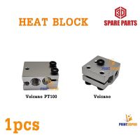 3D Printer Part Volcano PT100 Heat Block For E3D Volcano Hotend Compatible PT100 Sensor,Thermistor Cartridge DIY I3 Delta