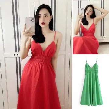 Váy Voan Hoa Nhí Đỏ Mận Dạo Phố Ngày Hè Siêu Xinh Hazel Dress QA7436