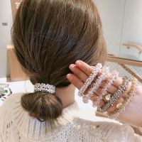 Fashion Women Pearl Hair Ring / Retro Beads Elastic Rope Hair Headbands / Girls Pearl Hair Elastic Scrunchies / Student Elastic Hair tie Ponytail Holder Hair Accessories