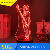 K on Mio Akiyama Led Light for Kids Bedroom Decoration Night Light Birthday Gift Room Desk Acrylic 3d Lamp K-On!