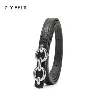 ZLY 2022 New Fashion Belt Slender Type Women PU Leather Material Round Metal Alloy Buckle Casual Formal Style Versatile Belt Belts