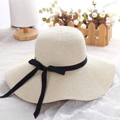 หมวกฤดูร้อน sunhat ผู้หญิงหมวกฟางหมวกกันแดดกลางแจ้งป้องกันรังสียูวี