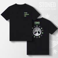 Graphic Tee 100% Cotton Unisex T-Shirt Stoned  Landscape Club Nexus T-Shirt Black