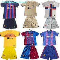 ☽﹍∈ Newest 2223 2122 Barcelona Home Away 3rd fourth Kids jersey Set Child Football Jersey With Pants Suit Kit Size:16-28