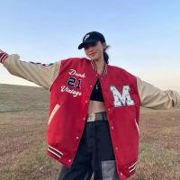 Spring Retro Letter Embroidered Jackets Coat Men Hip Hop Y2K Street Trend Baseball Uniform Couple Students Varsity Loose Jacket