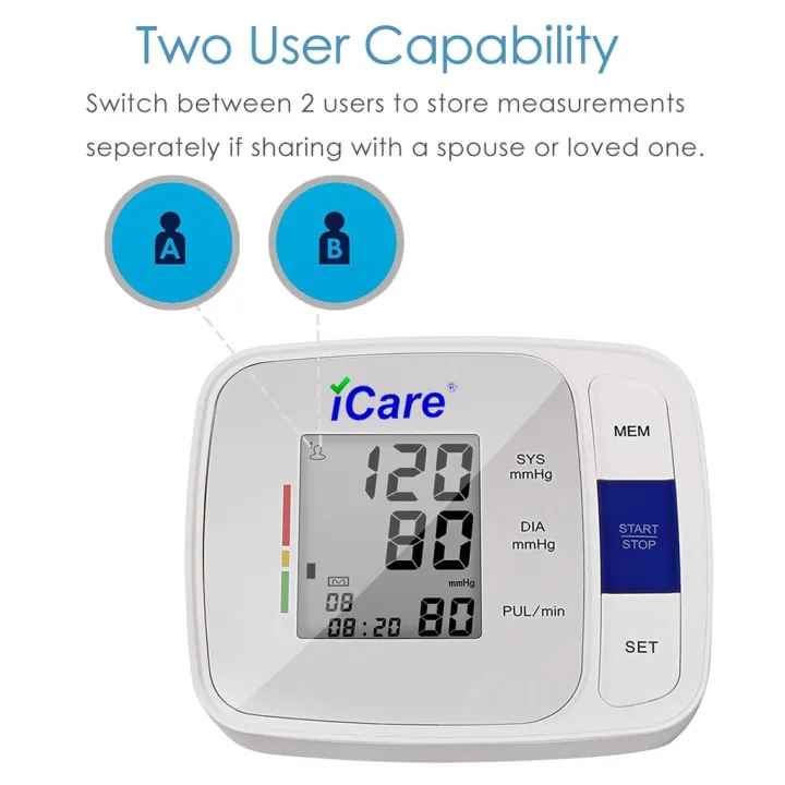 Online delivery iCare®CK808 Upper Arm Blood Pressure Monitor Lazada PH