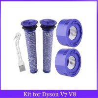 อะไหล่เปลี่ยนสำหรับ Dyson V7 V8ตัวกรองสุญญากาศไร้สายกรองกรองล่วงหน้าและหลังกรอง + อุปกรณ์เสริม HEPA หลังชุดฟิลเตอร์