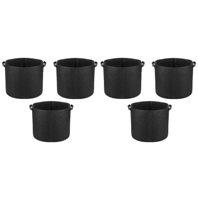 6 Pack 5 Gallon Grow Bags,Plants Pots with Handles,Indoor &amp; Outdoor Grow Containers for Plants,Vegetables and Fruits