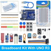 ?【Lowest price】Legend Uno R3 DIY Basic Starter Kit สำหรับ Arduino SENSOR Learning Kit Breadboard Kit พร้อมกล่อง