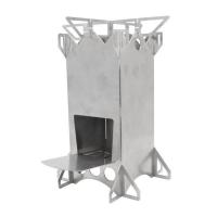 Camping Stove Wood Detachable Outdoor Wood-Burning Stove Folding Stainless Steel Stove Outdoor Wood-Burning Stove BBQ Portable Firewood Stove bearable