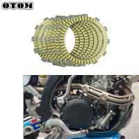 OTOM 7pcs Motorcycle Carbon Fiber Friction Clutch Plates Disc Kit For Yamaha YZ125 TT-R250 WR250R WR250X Motorbike Part