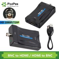 ❄☽ PzzPss BNC To HDMI-compatible and HDMI-compatible to BNC Converter Display HD 1080P/720P Video Adapter Surveillance Monitor