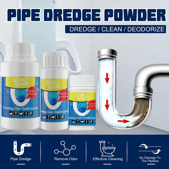 Pipe dredging powder kitchen toilet pipe clogging cleaning dredging ...