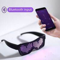 New Party LED Glasses Disco Bar Wine Bar Dynamic Flashing LED Glasses Raves Bluetooth APP Customizable Light Up USB Charging