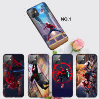 Casing หรับ iPhone 14 13 11 Pro Max 11 Mini 8+ 8 Plus EL75 Marvel Spiderman Pattern Phone เคสโทรศัพท์ อ่อนนุ่ม TPU Shockproof Black ปก