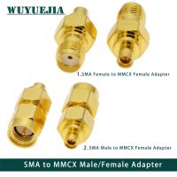 2Pcs/Lot SMA To MMCX Female Male Straight Connector SMA To MMCX Quick Plug Adapter Coax Connector Brass Gold Plated High Quality Electrical Connectors