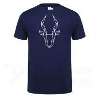 Geometric Animal Antelope Head T-shirt 2020 Hot Fashion Design Line Tshirt Top Quality Cotton T Shirts Mens Short-sleeved XS-4XL-5XL-6XL