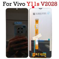 แผงดิจิไทเซอร์จอแสดงผล LCD แบบสัมผัสหน้าจอเต็มสีดำของแท้ใหม่ Y11s สำหรับ Vivo อะไหล่ทดแทนประกอบ V2028