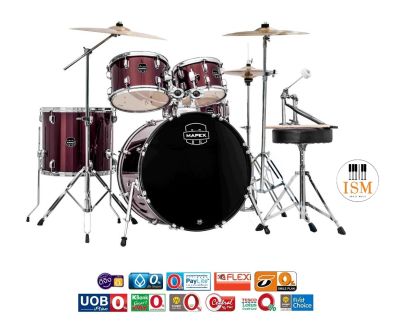 Mapex กลองชุด 5 ใบ  Acoustic Drum Set รุ่น Pordigy สี Bungundy