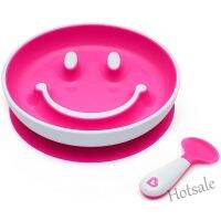 【hot sale】 ✷♟ C01 Munchkin Smile n Scoop Suction Training Plate and Spoon Set