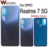 6.5 "ใหม่สำหรับ Oppo Realme 7 5G ฝาหลังประตูบ้านอะไหล่ RMX2111สำหรับ Realme 7 5G ฝาหลังปิดโทรศัพท์พร้อมโลโก้ LHG3765อะไหล่