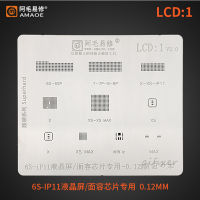 Amaoe LCD BGA Reballing Stencil Touch Screen Face Chip Charge Port IC Tin Plateing Solder Template for iphone 1211X876 Pro