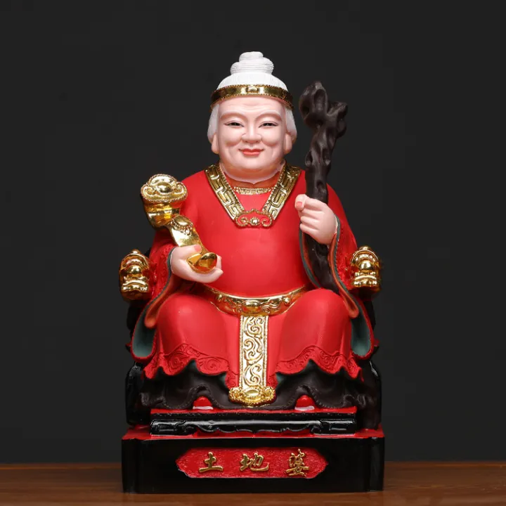 Land public land goddess statue resin Fuzheng shrine God of wealth God ...