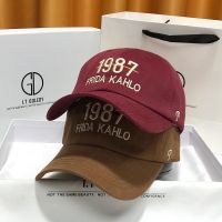 【Hot Sale】 Wine red baseball cap womens summer style 2021 new Korean ins hat showing face mens soft top peaked