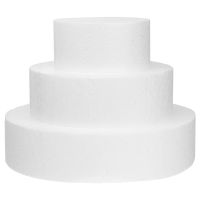 【CW】 Cakedummy Dummies Set Round Fake Rounds Styro Wedding For Molds Cakes Decorating Polystyrene Inch Practice 6 3 Faux